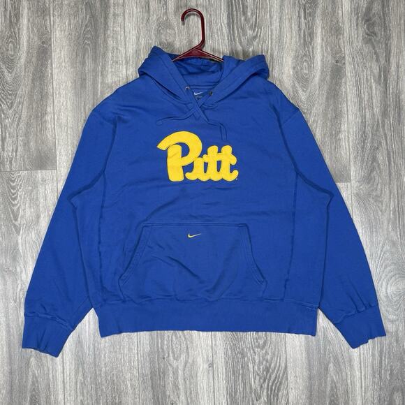 Nike Other - Nike Pitt Panthers Hoodie Sweatshirt Mens XL Blue Fleece Pullover Center Swoosh